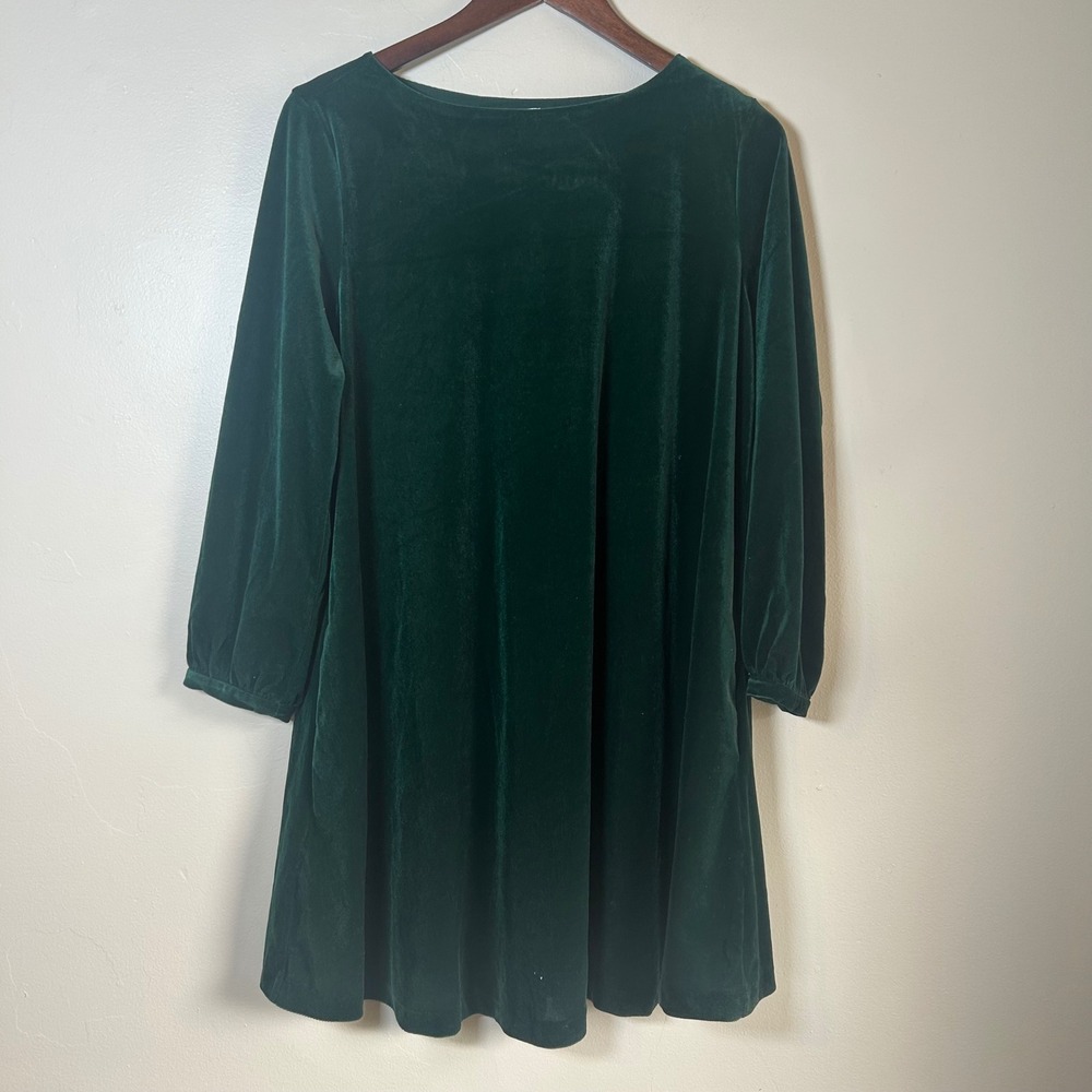 The Nines by Hatch Green Velvet Tunic Dress Long‎ Sleeve Mini Size S